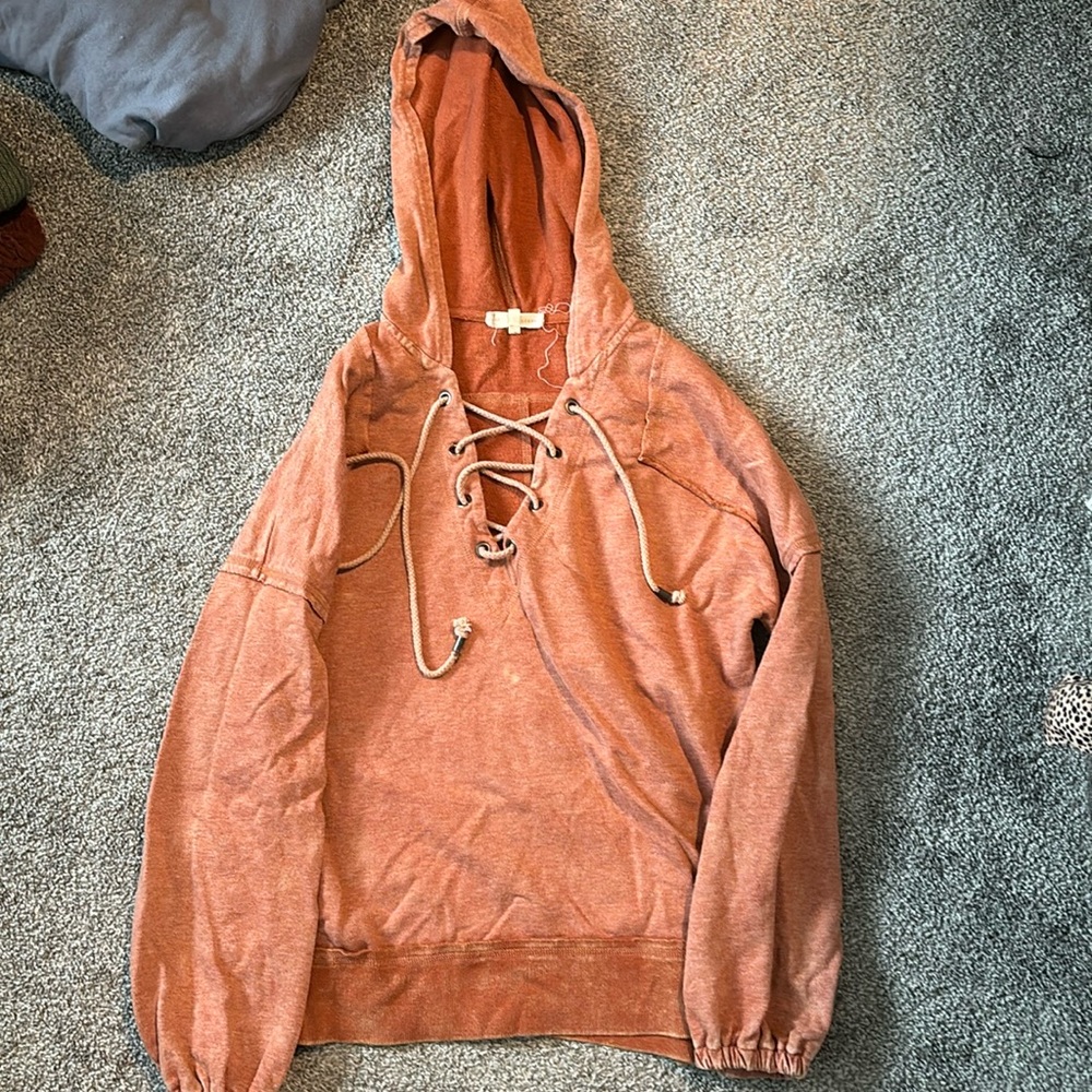 Medium, orange washed dye The Buckle sweatshirt